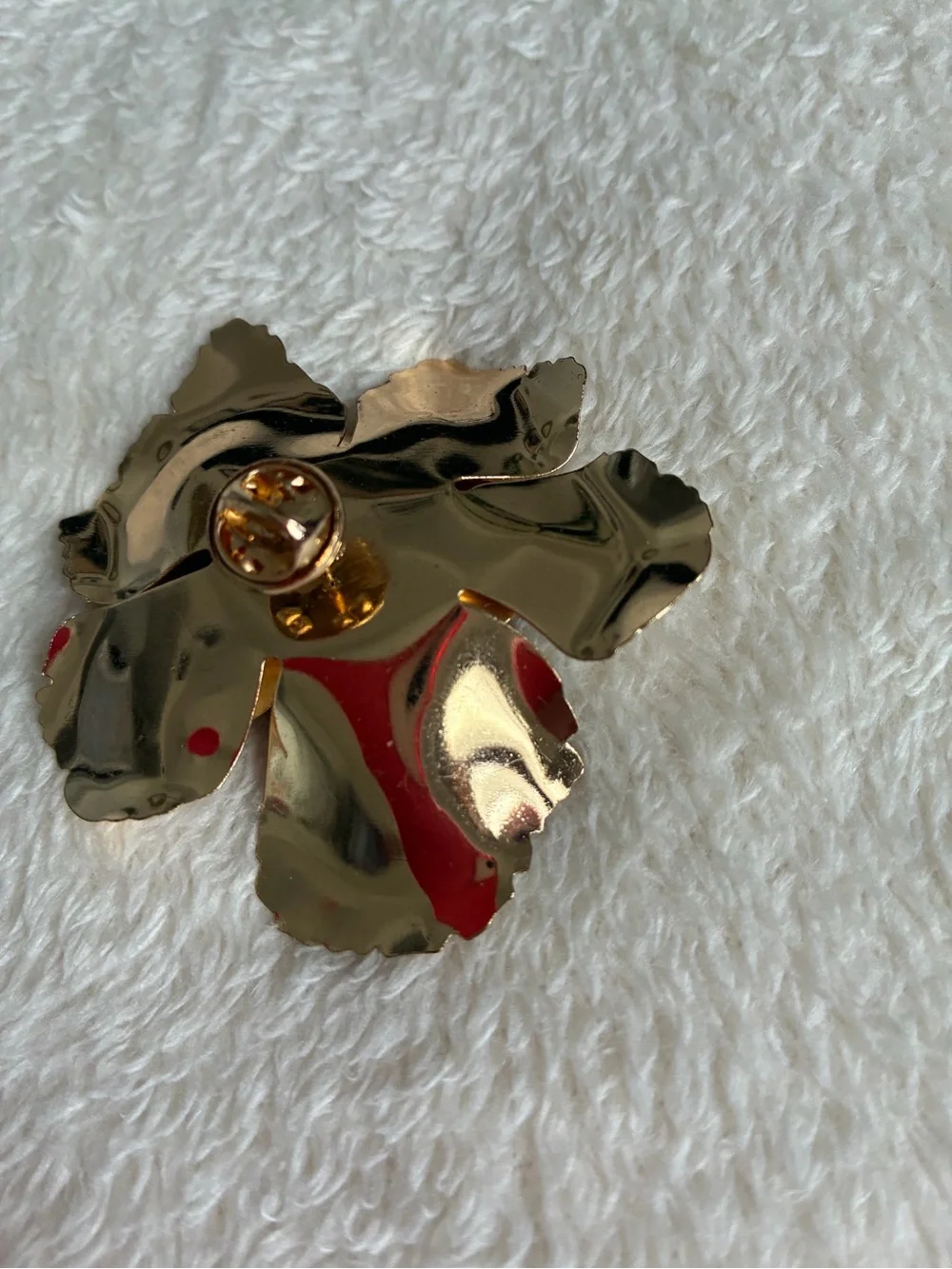 Gold Floral Pin Brooch - Women Accessories